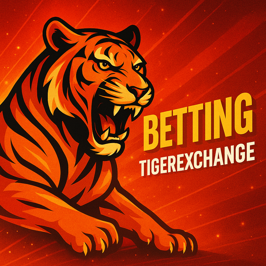 Illustrated logo of TigerExchange featuring a fierce orange tiger with bold typography and a vibrant red-orange background.