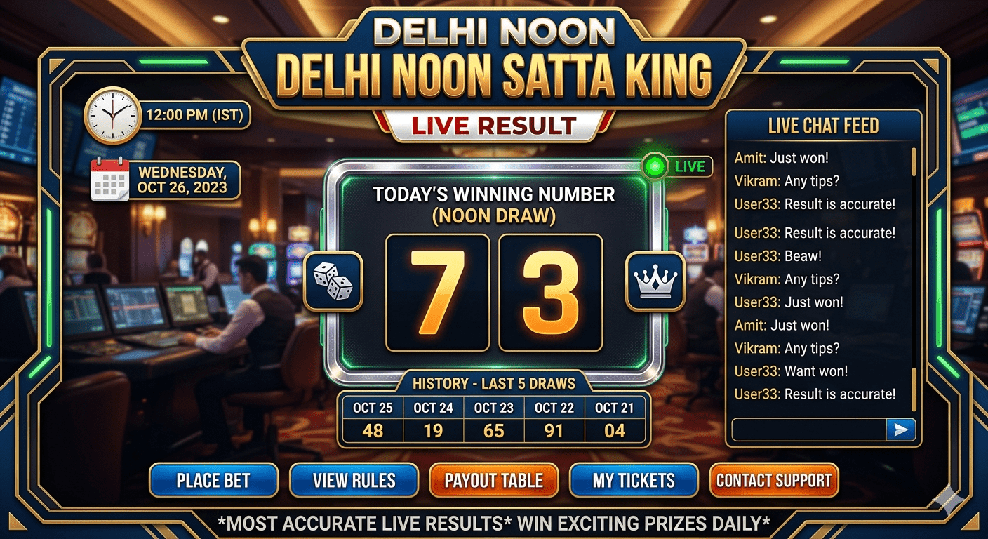 Delhi Noon Satta King Number Trends and Online Updates